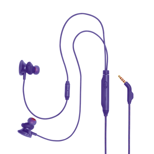 JBL Quantum 50 - Purple - Wired in-ear gaming headset with volume slider and mic mute - Detailshot 2